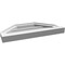 Ekena Millwork Octagonal Top Surface Mount PVC Gable Vent w/ 2"W x 2"P Brickmould Sill Frame, 22"W x 12"H GVPOT22X1203SN - alternate 2